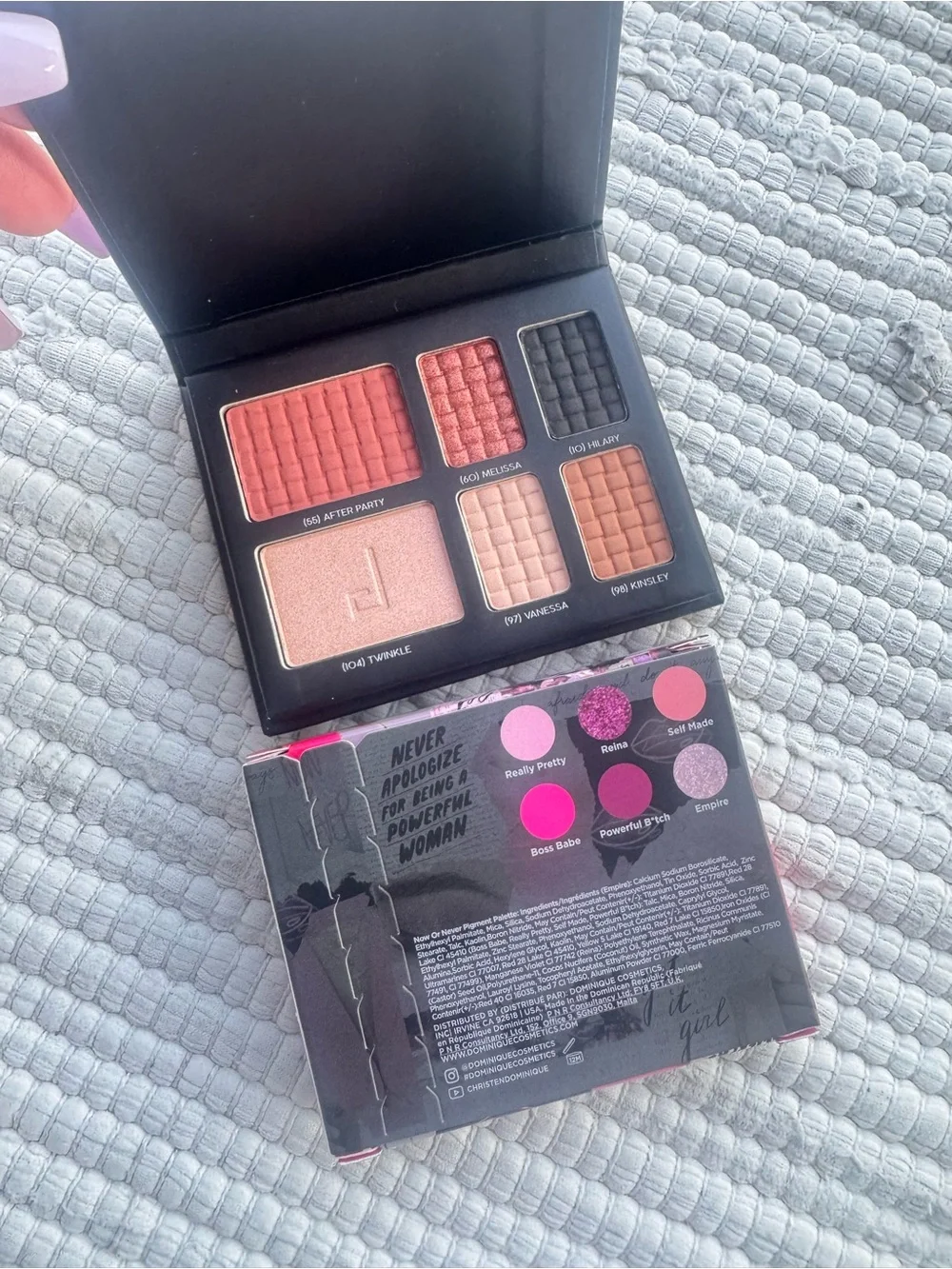 Dominique x Doucce & Eyeshadow Bundle Pink Neutral Glitter Palette Set